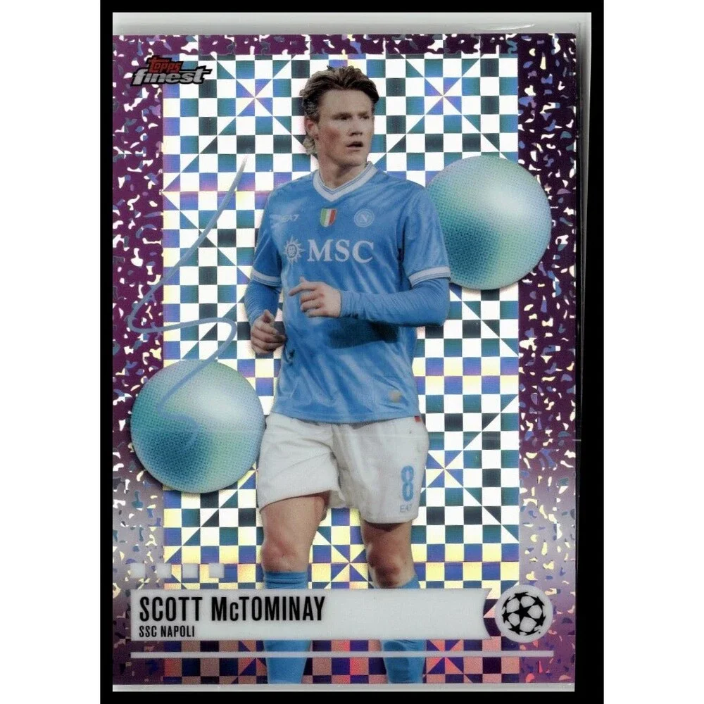2025-26 Finest UEFA Scott McTominay Purple Checkerboard Refractor #/99 Napoli